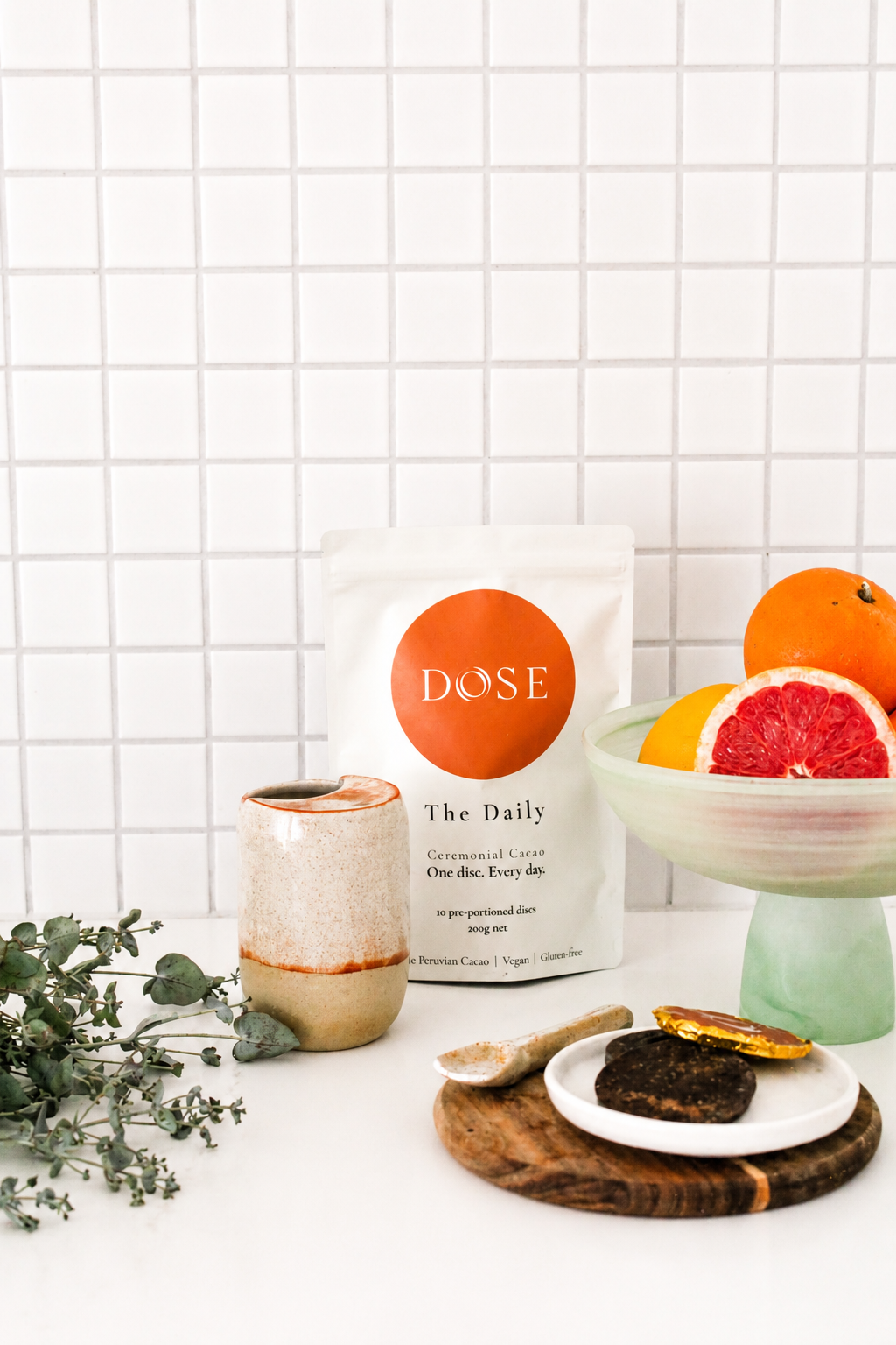DOSE Ceremonial Cacao + Handmade Ceramic Travel Mug – The Daily Bundle